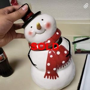 💲Snowman cookie jar!